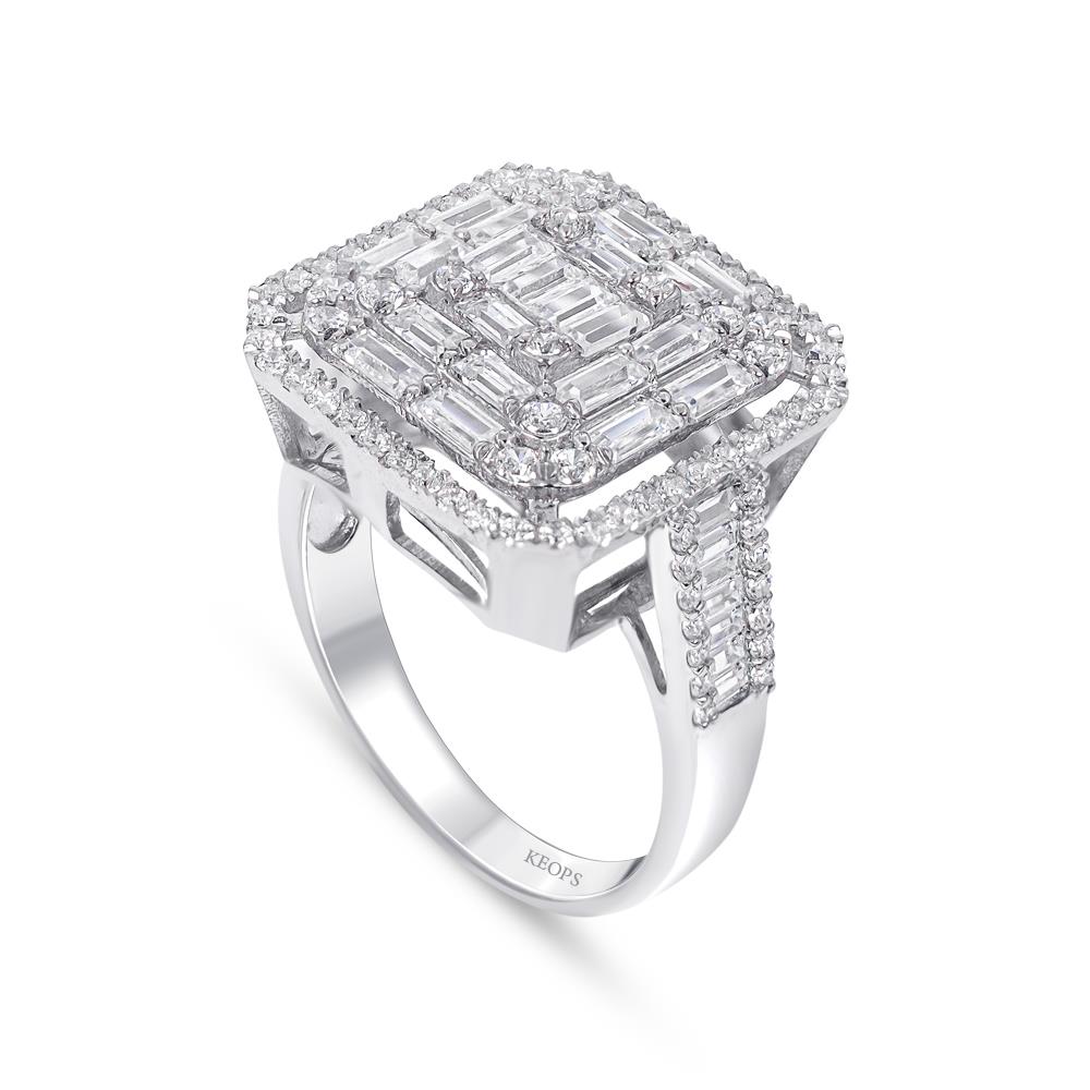 1.53 Karat Baget Pırlanta Queen Yüzük - IDL Sertifikalı