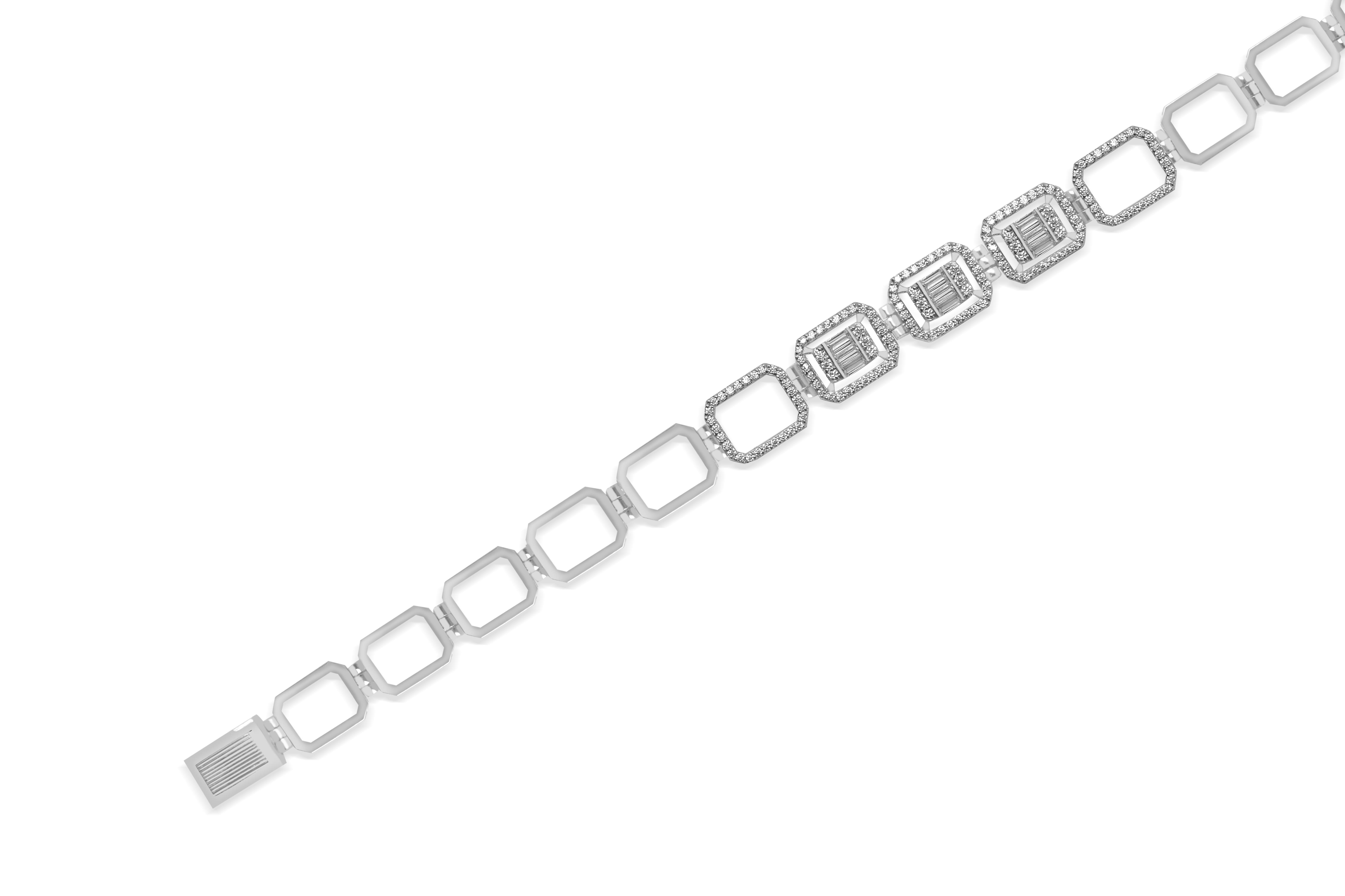 1.24 Karat Baget Pırlanta Taşlı Bileklik