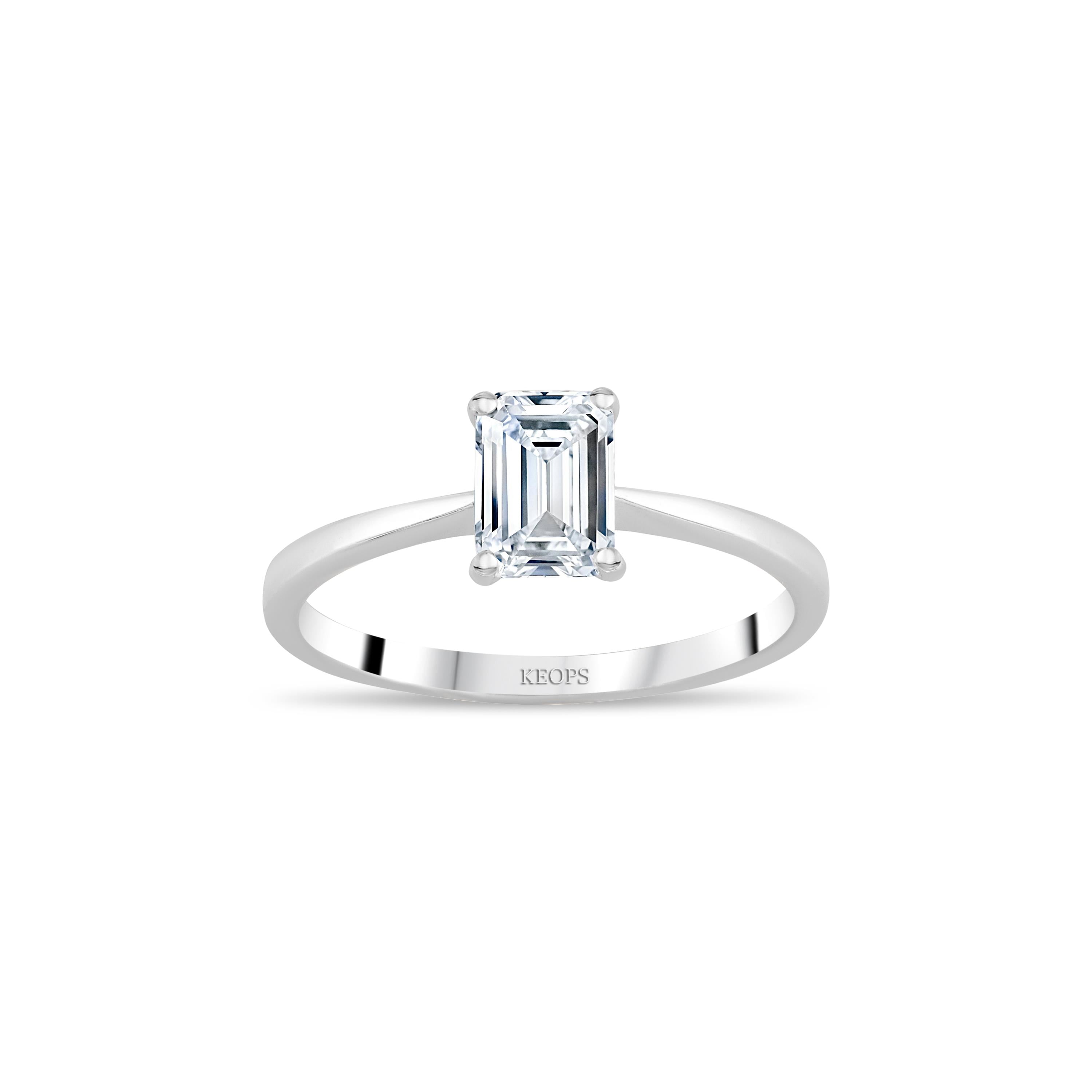 1 Karat Radiant Kesim Pırlanta Sade Tektaş - HRD Sertifikalı - 1100674