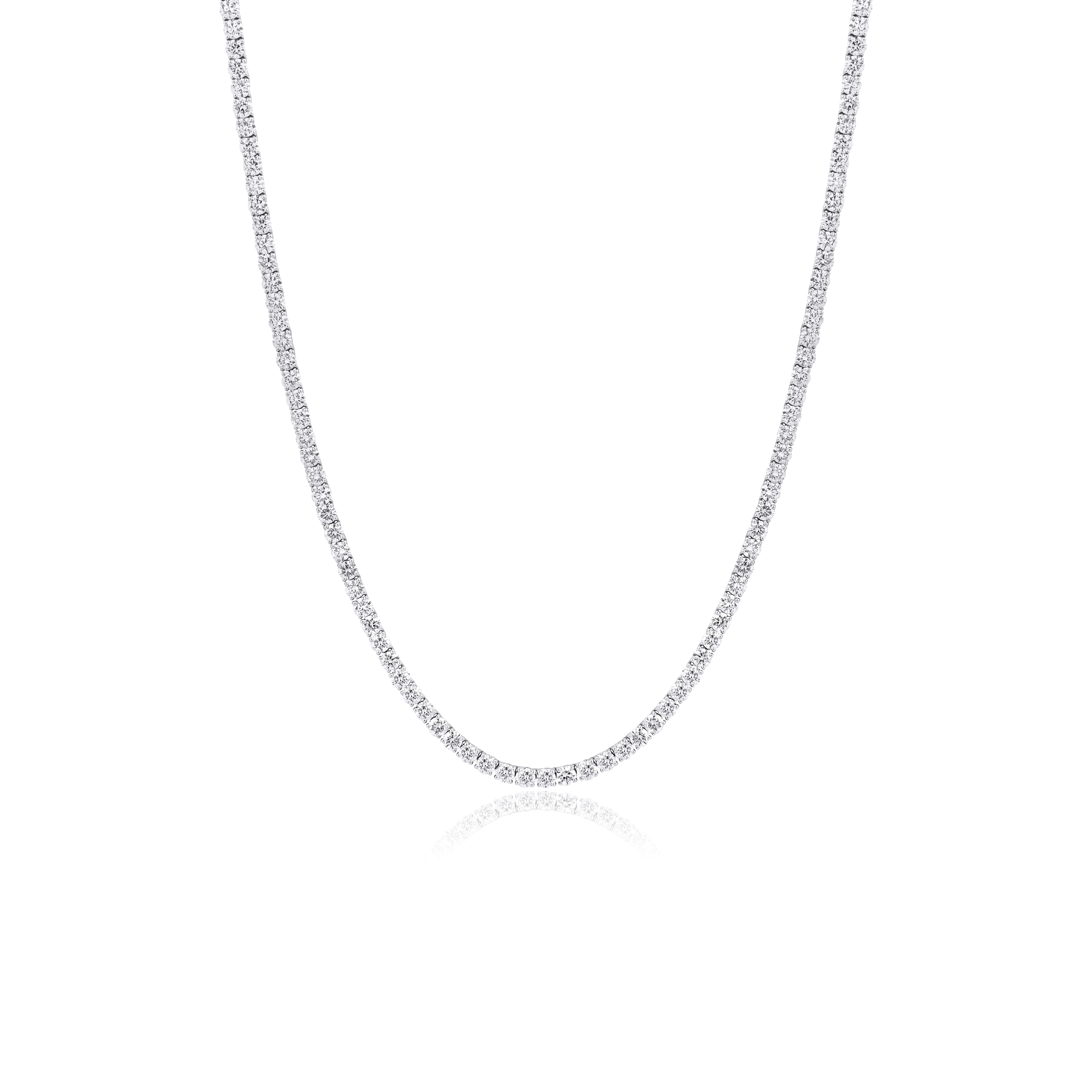 13 Karat Pırlanta Su Yolu Gerdanlık Kolye - IDL Sertifikalı