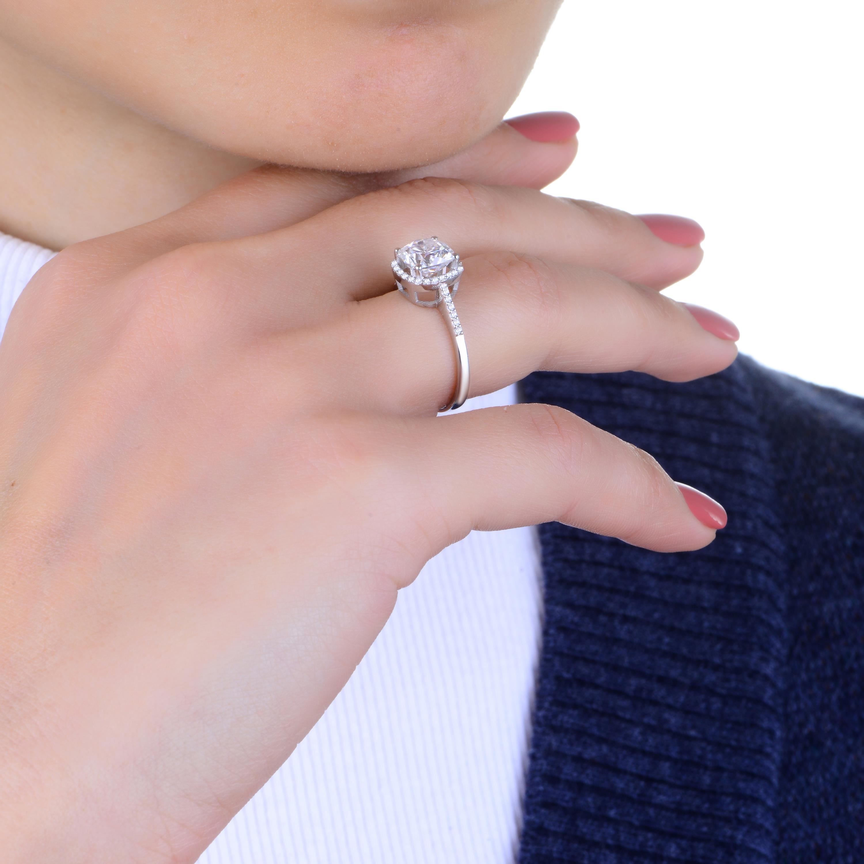 2,50 Karat Cuşhion Pırlanta Tektaş Yüzük - 1100647
