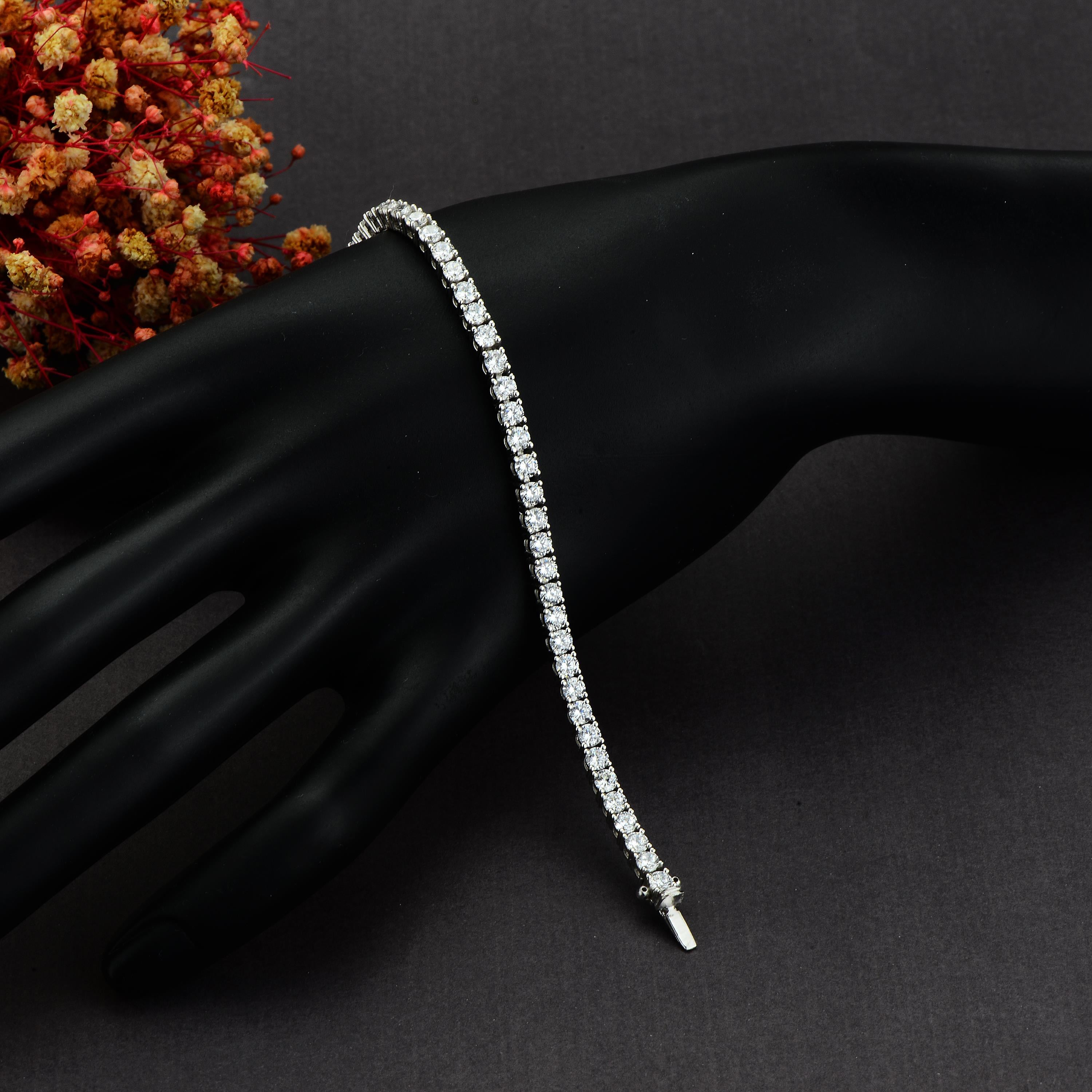 5 Karat Pırlanta Suyolu Bileklik - IDL Sertifikalı