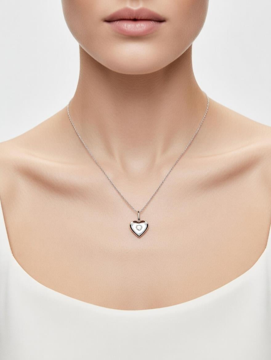 Cubic Zirkon Taşlı Nisan Ayı Doğum Kolyesi - 900904