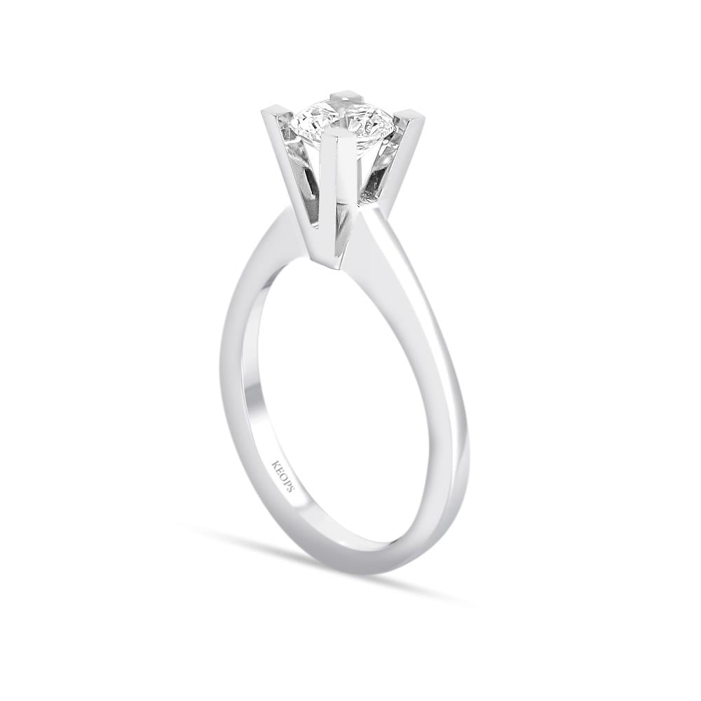 D Renk 0.60 Karat Pırlanta Tektaş Yüzük - HRD Sertifikalı