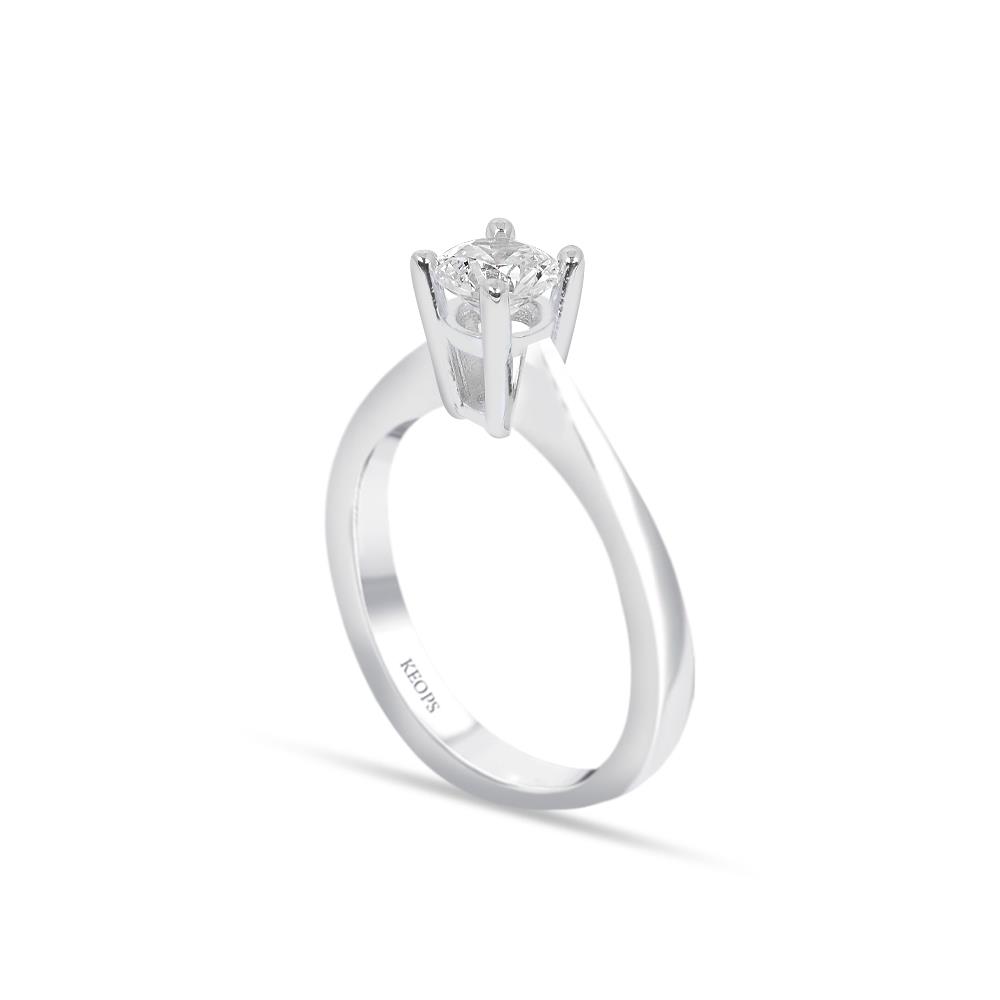 D Renk 0.50 Karat Pırlanta Tektaş Yüzük - HRD Sertifikası