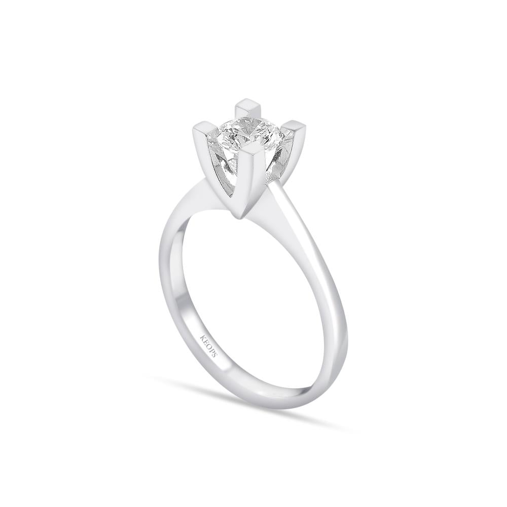 D Renk SI1 0.50 Karat Pırlanta Tektaş Yüzük - GİA Sertifikalı