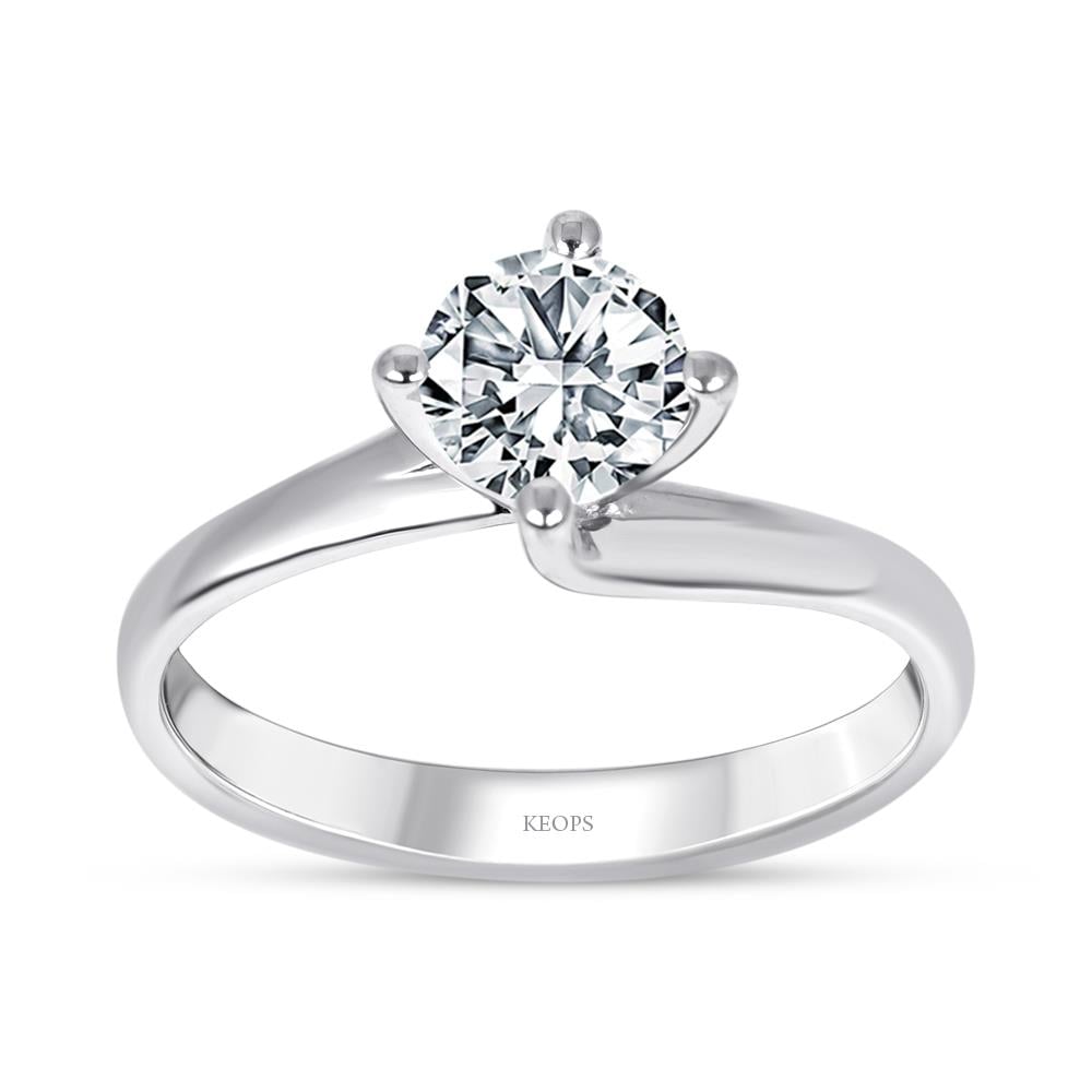 D Renk 0,60 Karat Pırlanta Tektaş Yüzük - HRD Sertifikalı