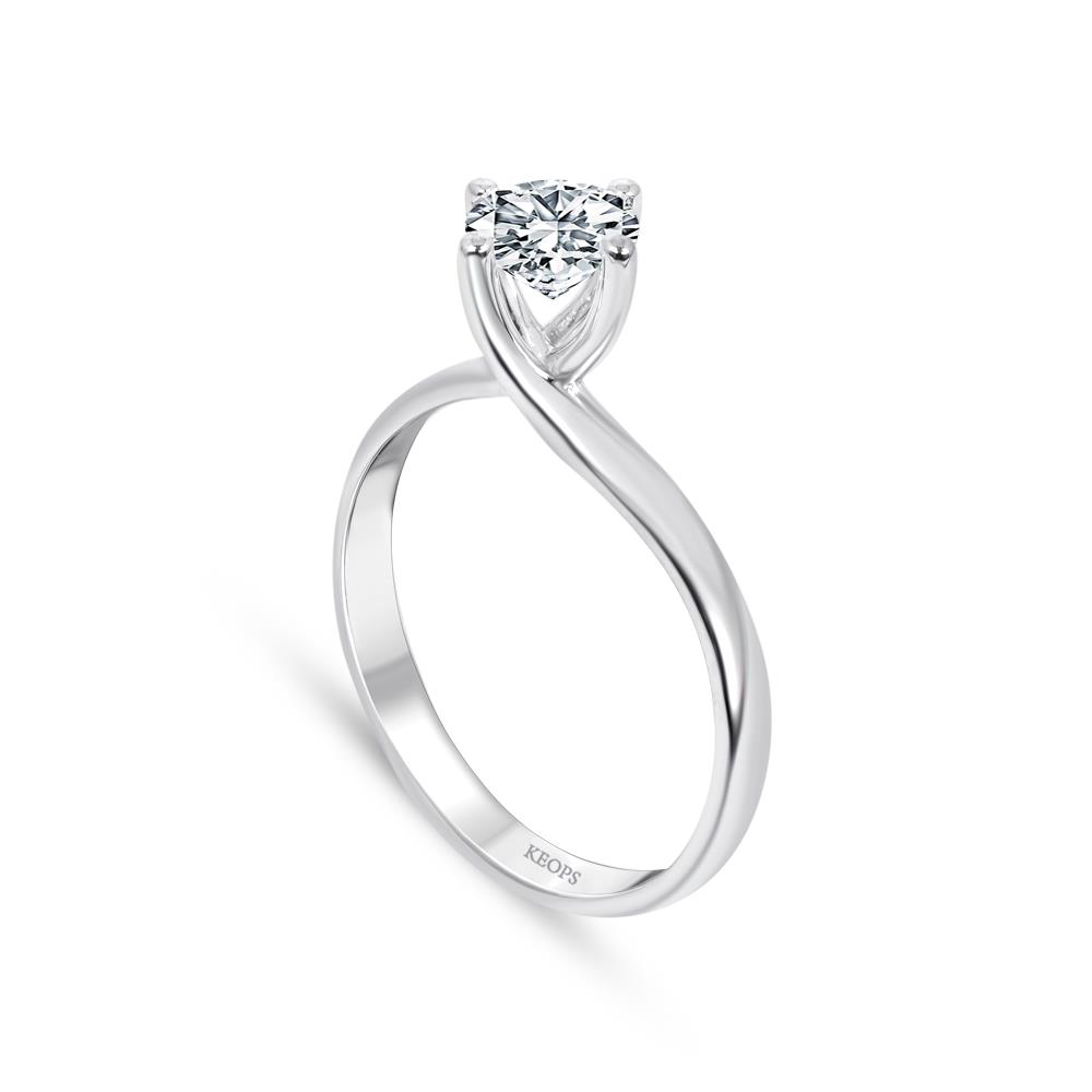 D Renk 0,60 Karat Pırlanta Tektaş Yüzük - HRD Sertifikalı