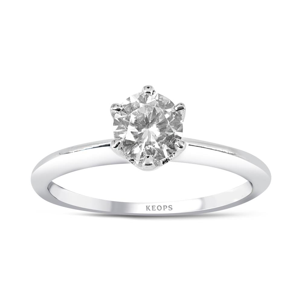 E Renk 0.20 Karat Vintage Tektaş Yüzük - IDL Sertifikalı