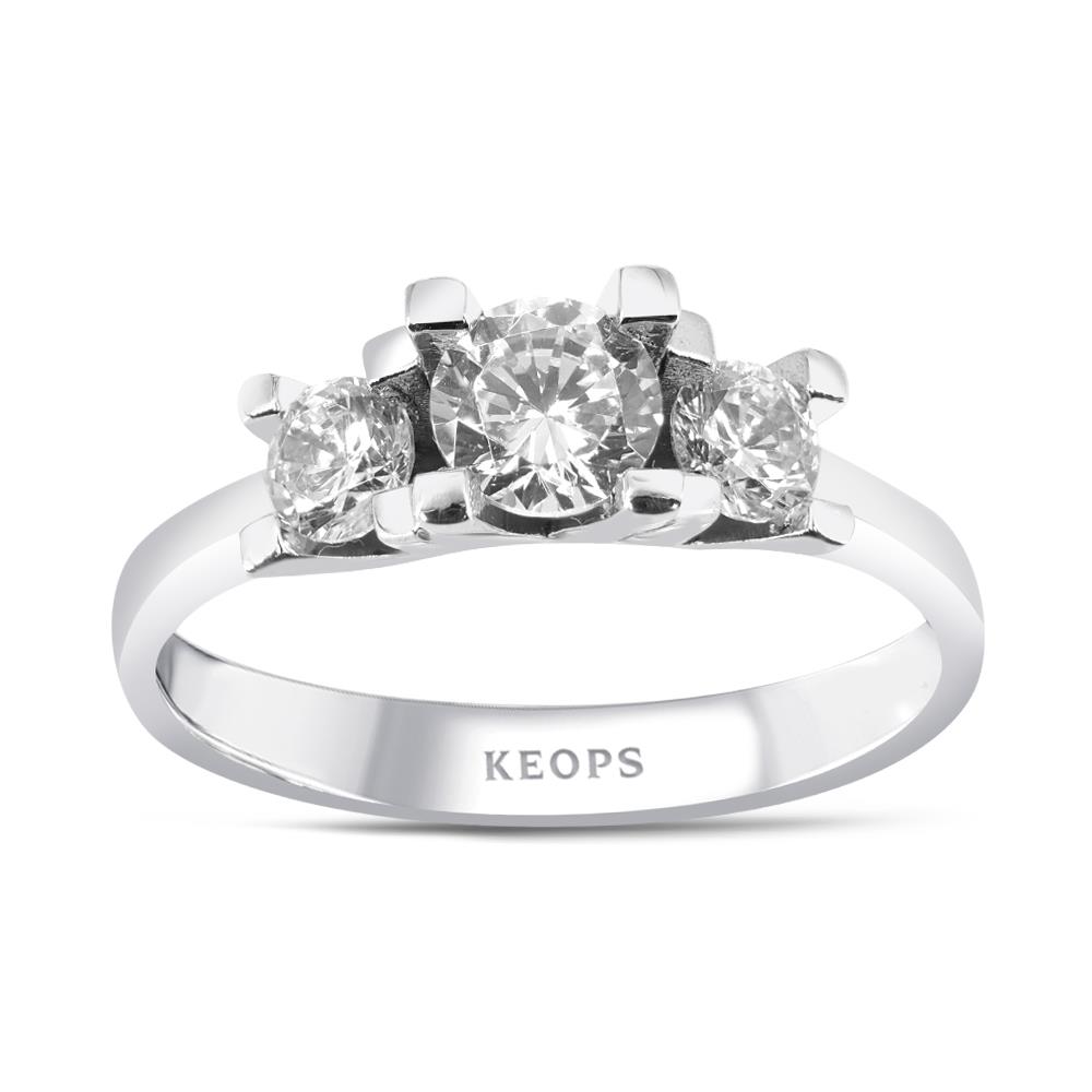 E Renk 0.60 Karat Pırlanta  Tria Yüzük - IDL Sertifikalı - 22001187227