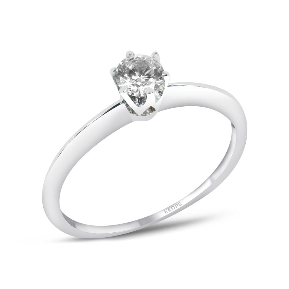 E Renk 0.20 Karat Vintage Tektaş Yüzük - IDL Sertifikalı