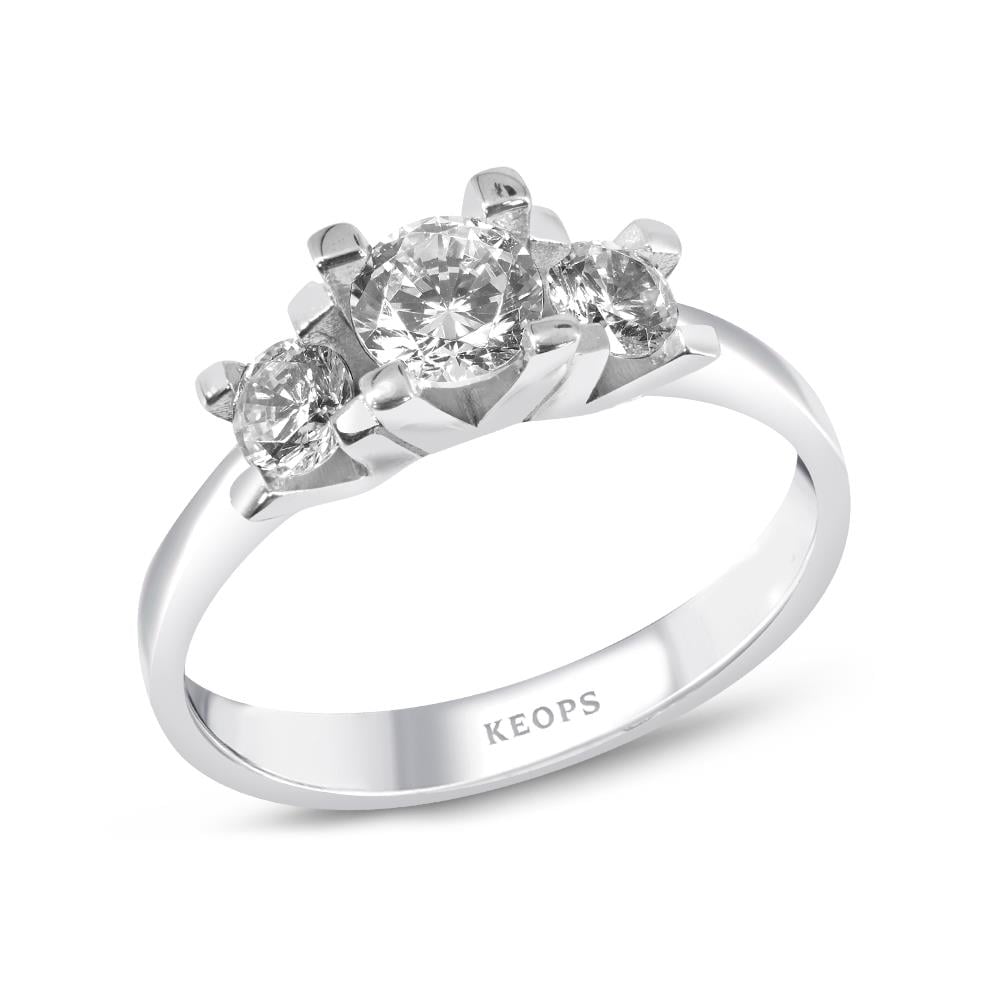 E Renk 0.60 Karat Pırlanta  Tria Yüzük - IDL Sertifikalı - 22001187227