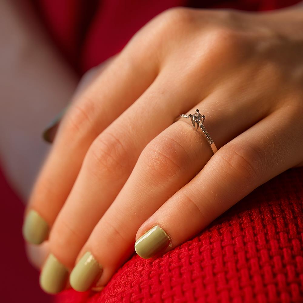 Toplam 0,34  Karat Pırlanta Tektaş Yüzük - IDL Sertifikalı