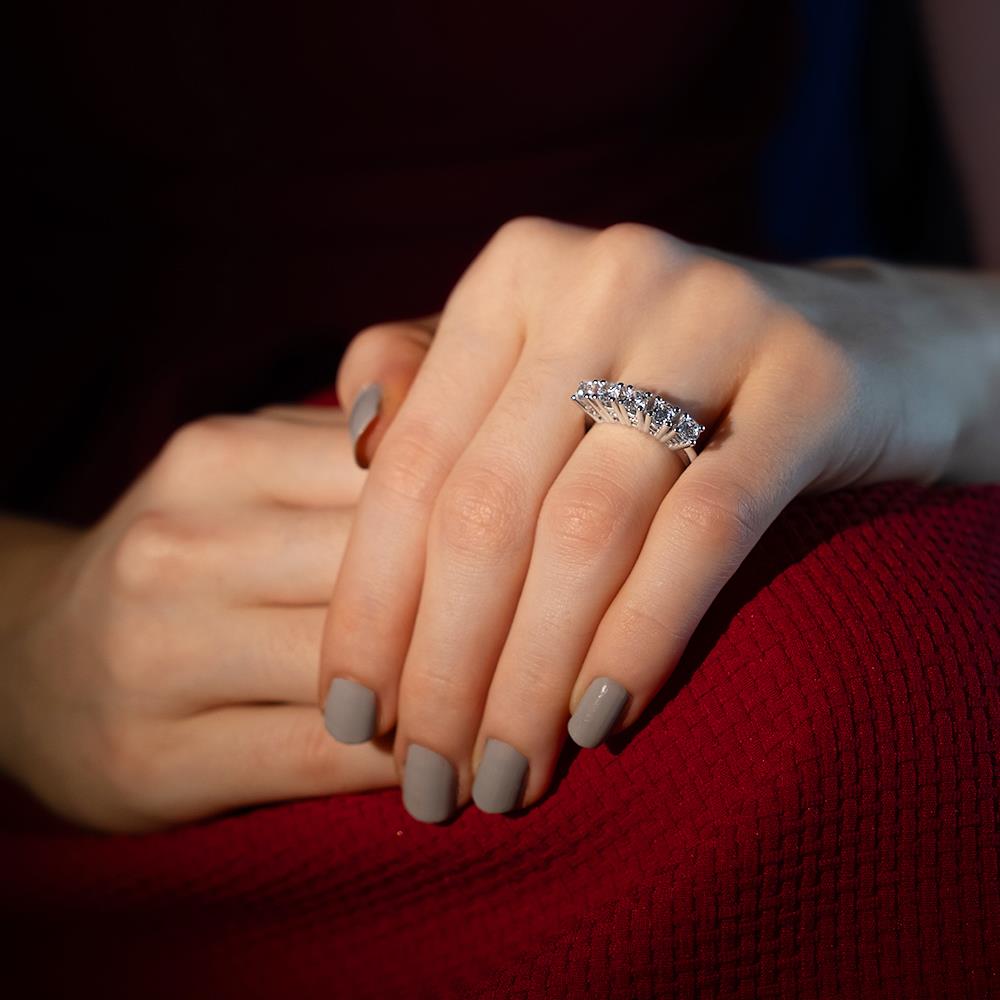 F Renk 1.10 Karat Pırlanta Beştaş Yüzük - IDL Sertifikalı