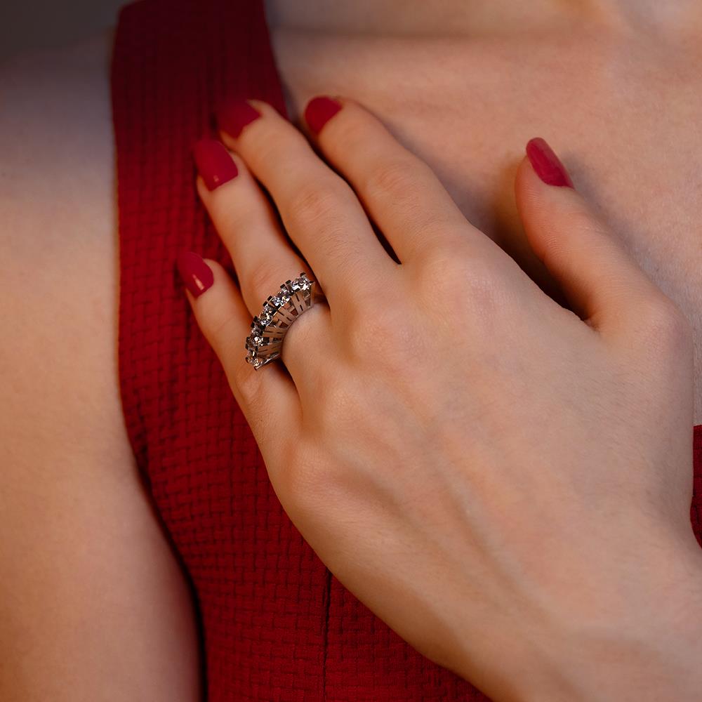 F Renk 1.35 Karat Pırlanta Beştaş Yüzük - IDL Sertifikalı