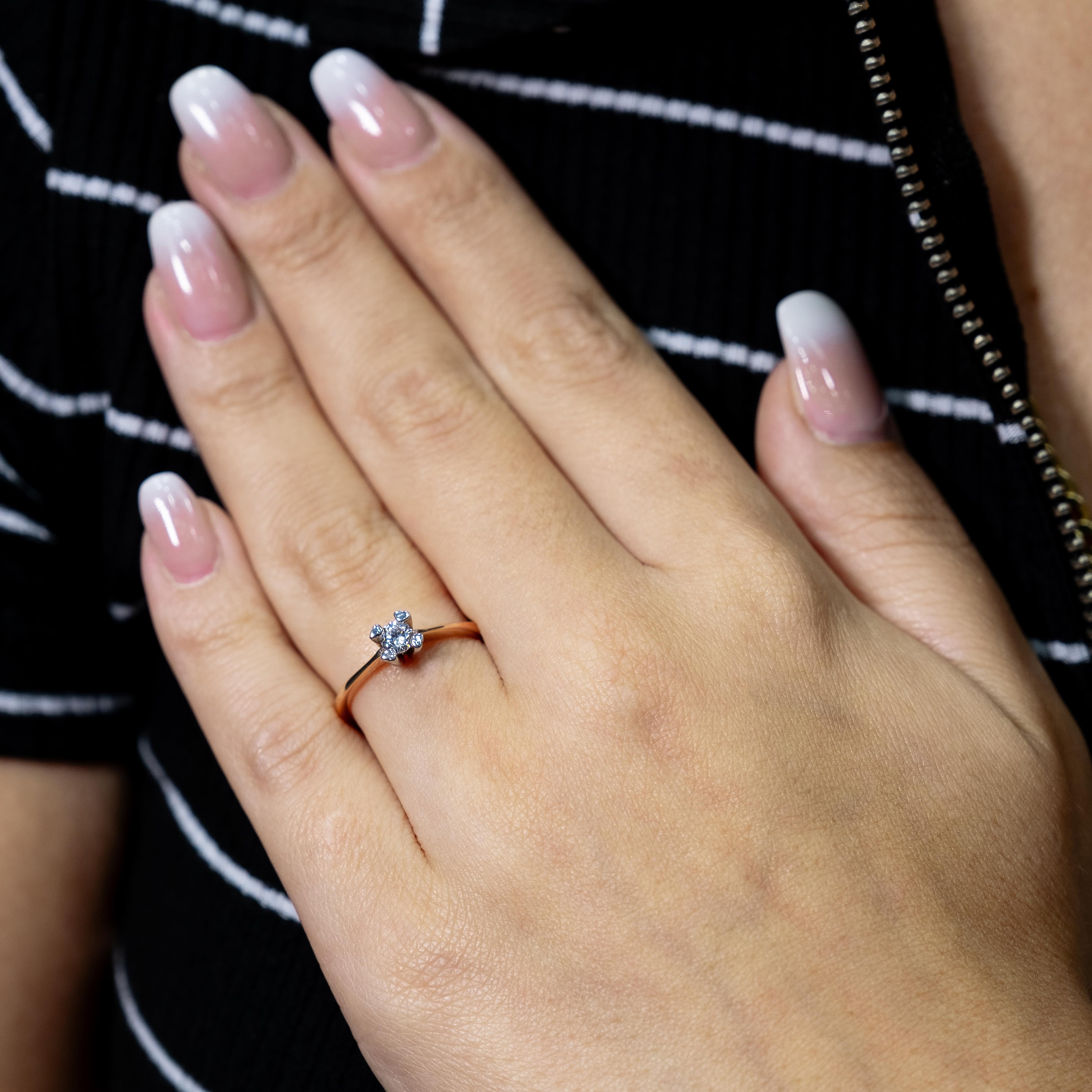 G Renk 0.20 Karat Pırlanta Kalpli Tektaş Yüzük - IDL Sertifikalı