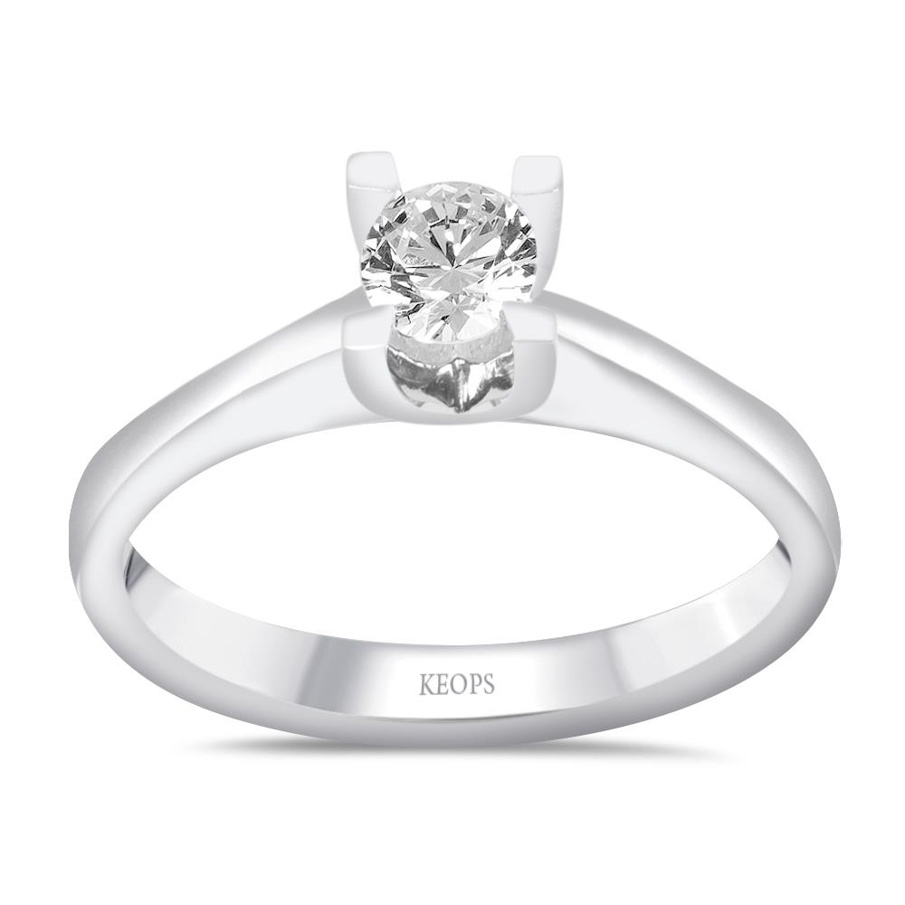 G Renk 0.20 Karat Pırlanta Tektaş Yüzük - IDL Sertifikalı