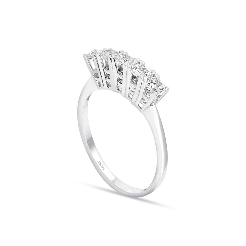 G Renk 0.65 Karat Pırlanta Beştaş Yüzük - IDL Sertifikalı