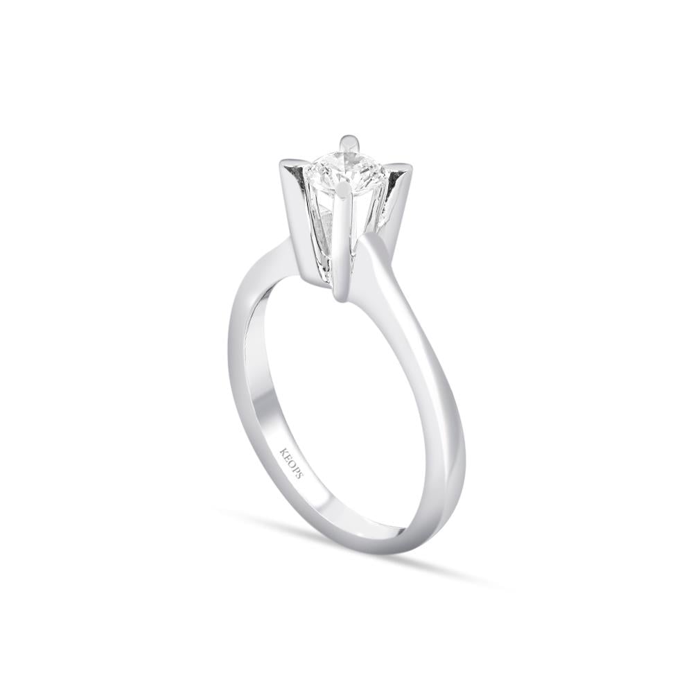 I Renk 0.30 Karat Pırlanta Tektaş Yüzük - HRD Sertifikalı