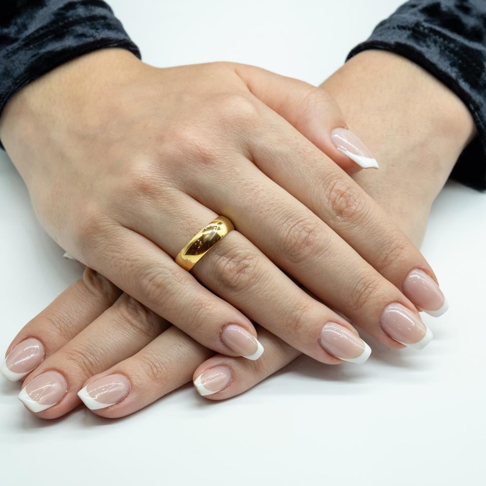 Klasik 6mm. Bombeli Kadın  Alyans