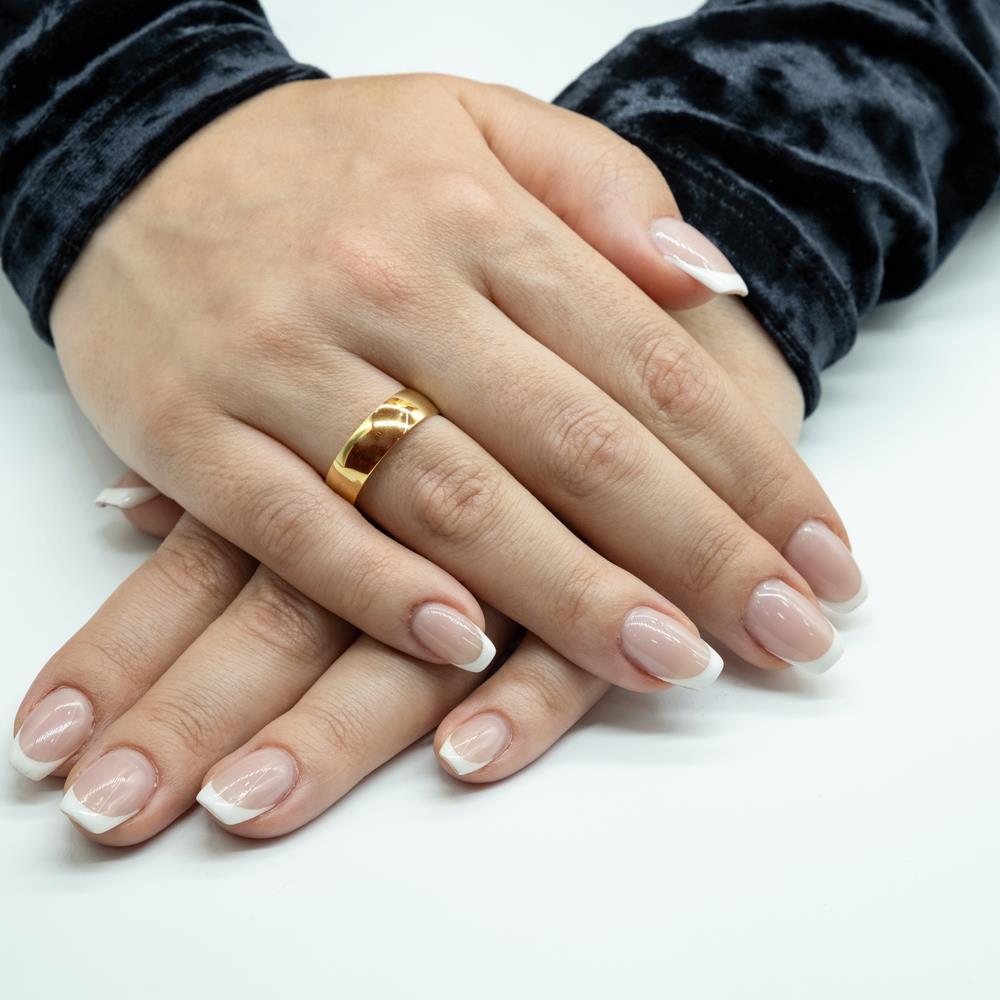 Klasik 6mm. Bombe1li Kadın Alyans