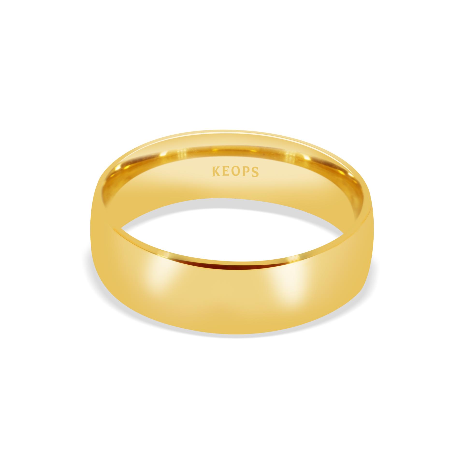 Klasik 6mm. Bombe1li Kadın Alyans