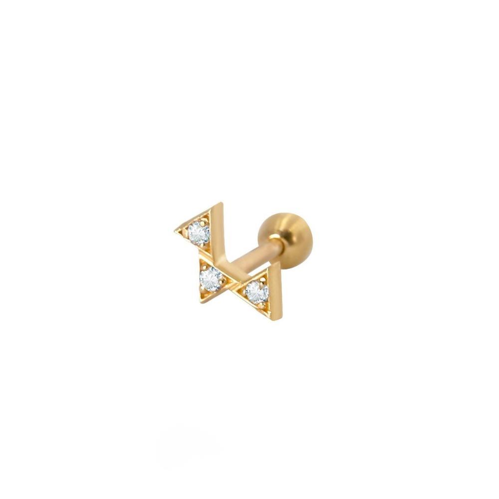 Triangle Pırlanta Tragus Küpe