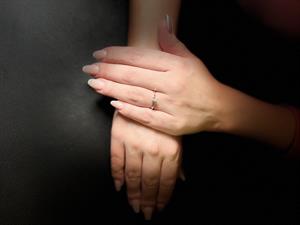  0,21 Karat Damla Kesim Pırlanta Tektaş Yüzük 