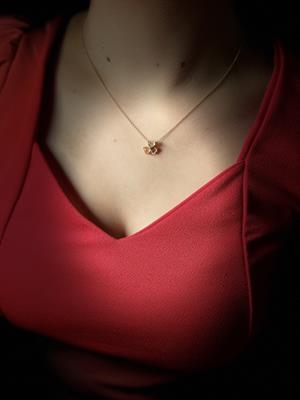  Pırlanta Lemon Quartz Taşlı  Kolye