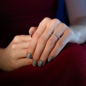 0.50 Karat Pırlanta Yarımtur Yüzük 