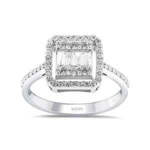 0.67 Karat Baget Pırlanta Yüzük - IDL Sertifikalı