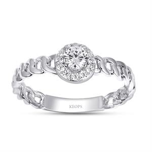 0.25 Karat Gurmet Kollu Pırlanta Tektaş  Yüzük