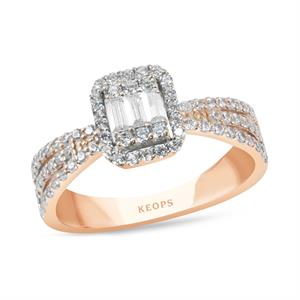 0.70 Karat Baget Pırlanta Yüzük - IDL Sertifikalı