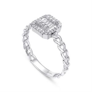 0.24 Karat Baget Pırlanta Yüzük - IDL Sertifikalı