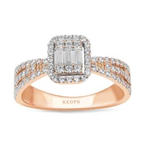 0.70 Karat Baget Pırlanta Yüzük - IDL Sertifikalı