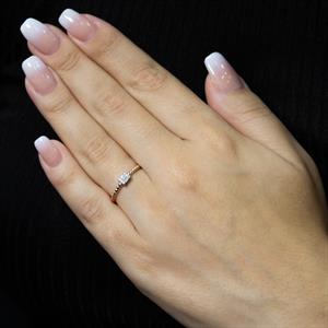 0.10 Karat Baget Pırlanta Trend Yüzük