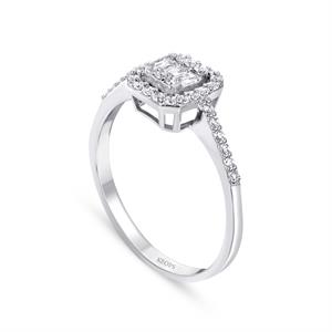 0,42 Karat Baget Pırlanta Yüzük - IDL Sertifikalı