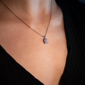 0.17 Karat Baget Pırlanta Kolye