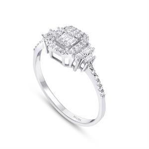 0.34 Karat Baget Pırlanta Yüzük - IDL Sertifikalı