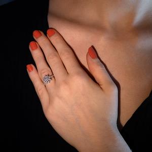 0.64 Karat Pırlanta Fantezi Kar Tanesi Yüzük