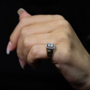 0.42 Karat Vintage Baget Pırlanta Yüzük