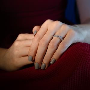 0.82 Karat Pırlanta Yarımtur Yüzük 