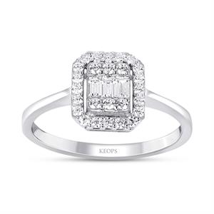 0.19 Karat Baget Pırlanta Yüzük - IDL Sertifikalı