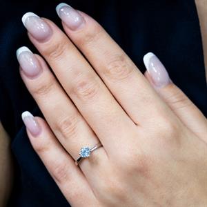 0.50 Karat E Renk  Pırlanta Vintage Tektaş Yüzük - HRD Sertifikalı