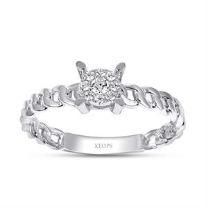 0.08 Karat Fantezi Pırlanta Yüzük