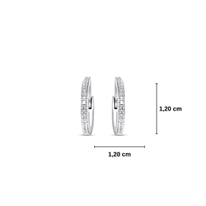 0.18 Karat  Pırlanta Halka Küpe