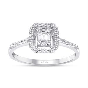 0.29 Karat Baget Pırlanta Yüzük - IDL Sertifiklaı