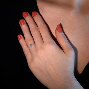 0.70 Karat  Özel Tasarım Oval Pırlanta Tektaş Yüzük-HRD Sertifikalı