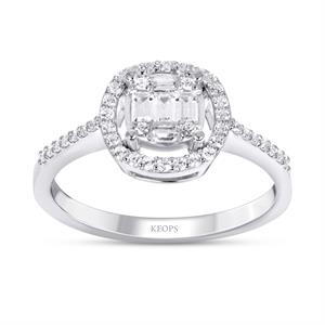 0.37 Karat Baget Pırlanta Yüzük - IDL Sertifikalı