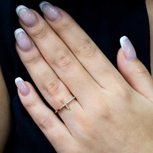 0.15 Karat Pırlanta T Yüzük